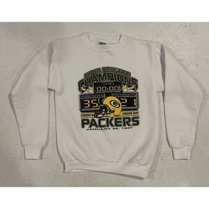 Vintage Green Bay PACKERS Crewneck NFL‎ SUPER BOWL CHAMPION 1997 Youth Medium